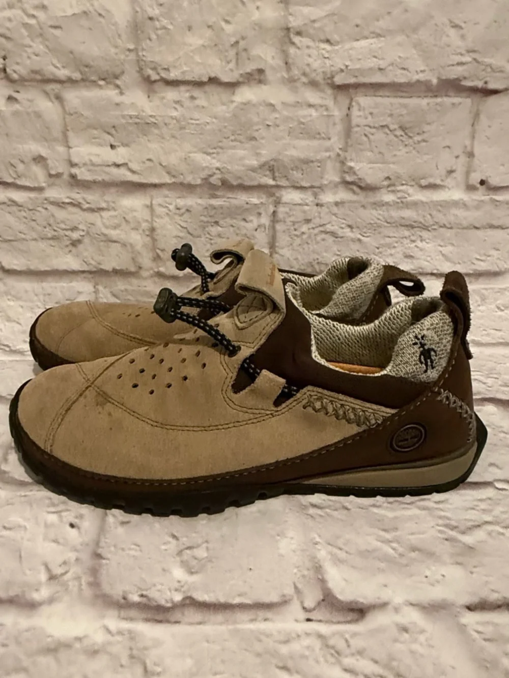 TIMBERLAND Smartwool Power Lounger Suede Lined Slip On Shoes Brown Women size 7